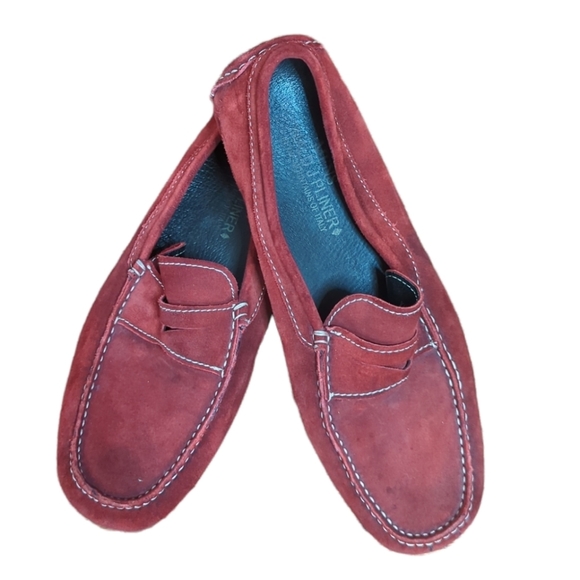 Donald J. Pliner red suede comfy chic driver loafer moccs. Slip ons. EUC Sz 9.5 - Picture 9 of 9